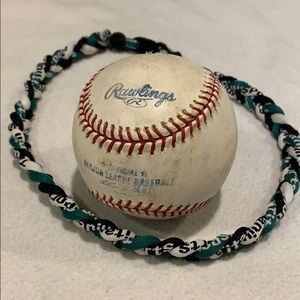 Baseball Rope Necklace Titanium Tornado 16”